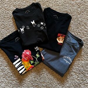 RVLA bundle of Graphic T-Shirts in black and blue, men’s small